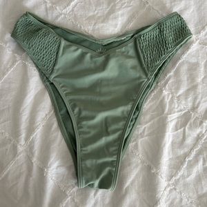 Hollister High Leg Sage Green Bikini Bottoms